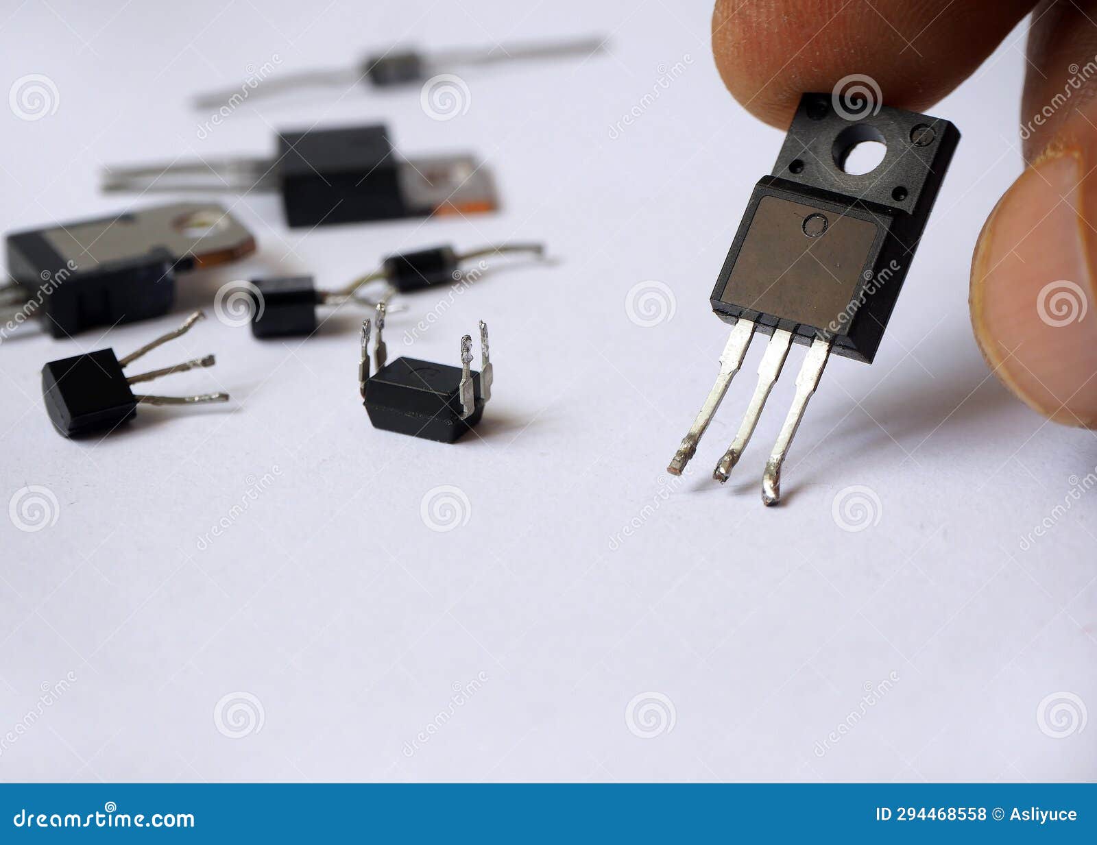 Semiconductor Silicone Transistor Stock Photo Image of emitting