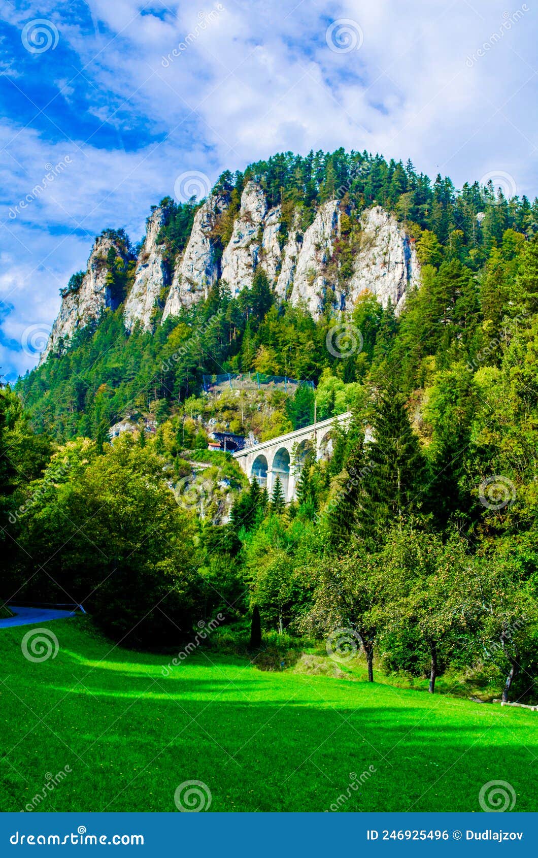 semmering railway with surrounding mountain scenery...image