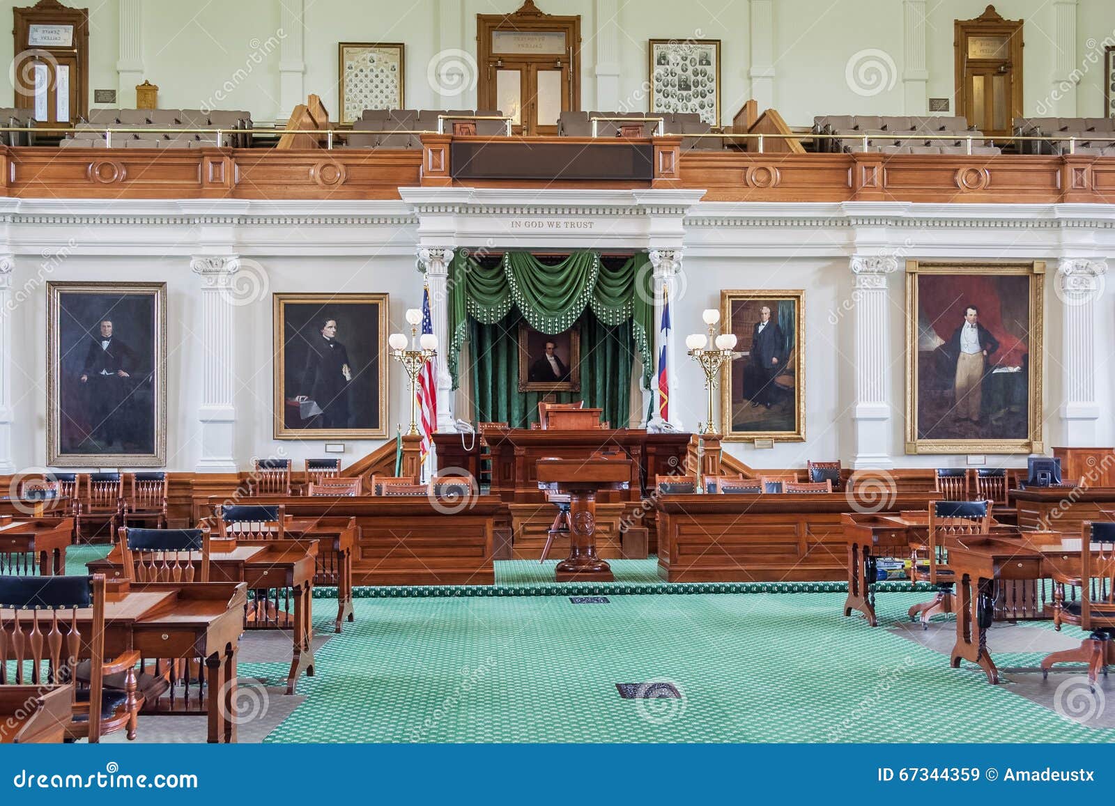 senate chamber in texas state capitol in austin, tx