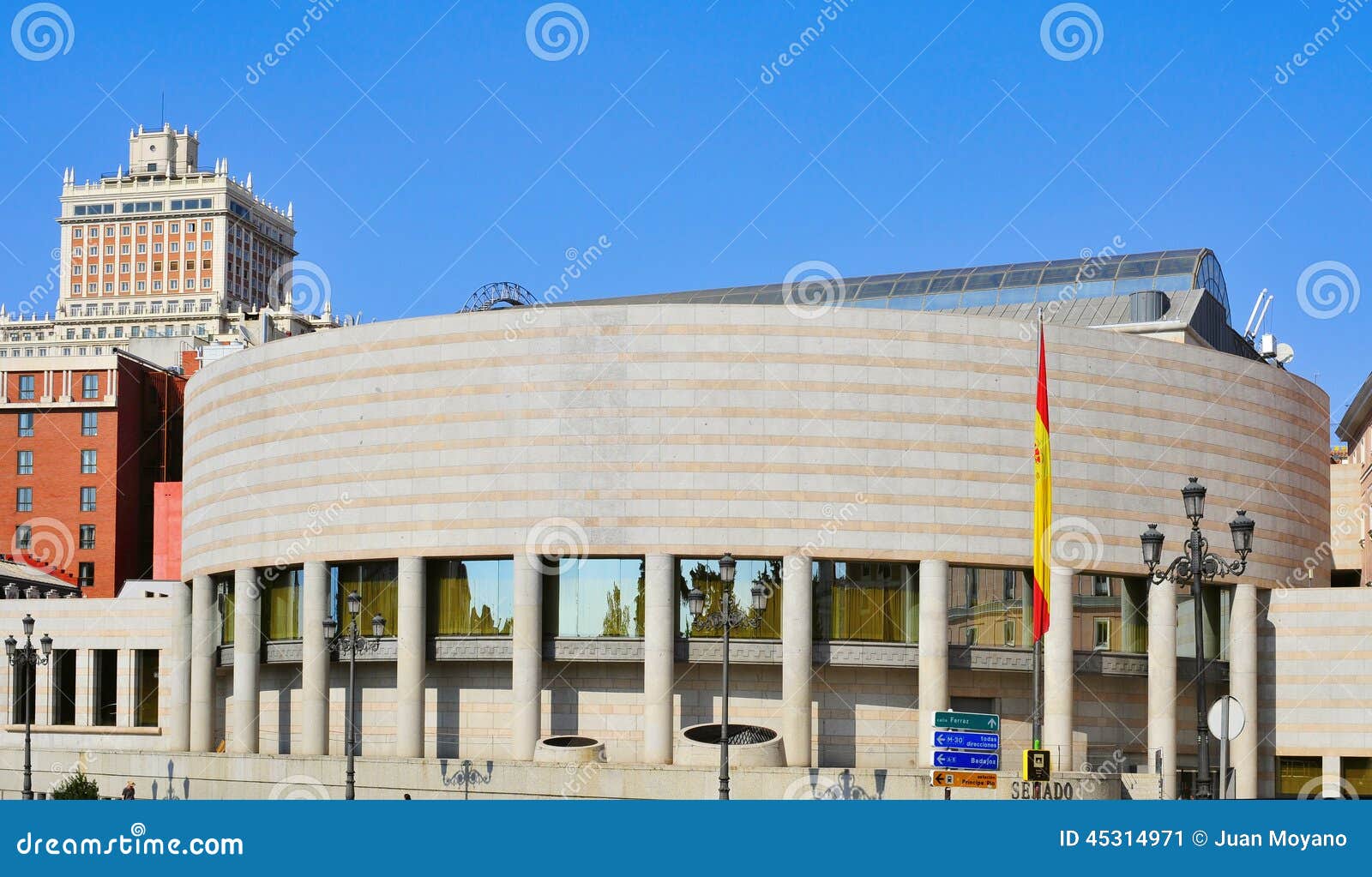 senate of spain palace in madrid, spain