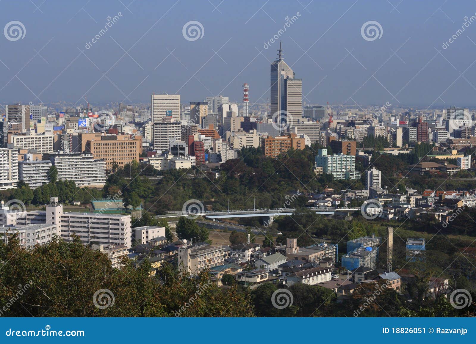 Sendai city editorial photo. Image of landscape, urban - 18826051