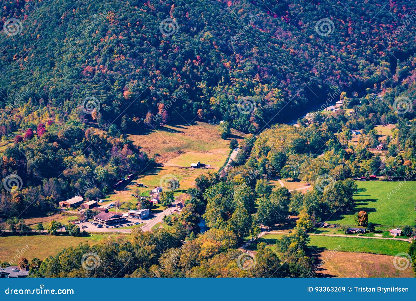 Seneca Rocks Township from Above Stock Image Image of township