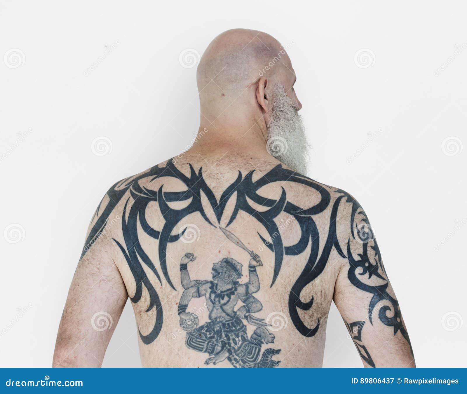 Tattooed Man Looking Upwards High View High-Res Stock Photo - Getty Images