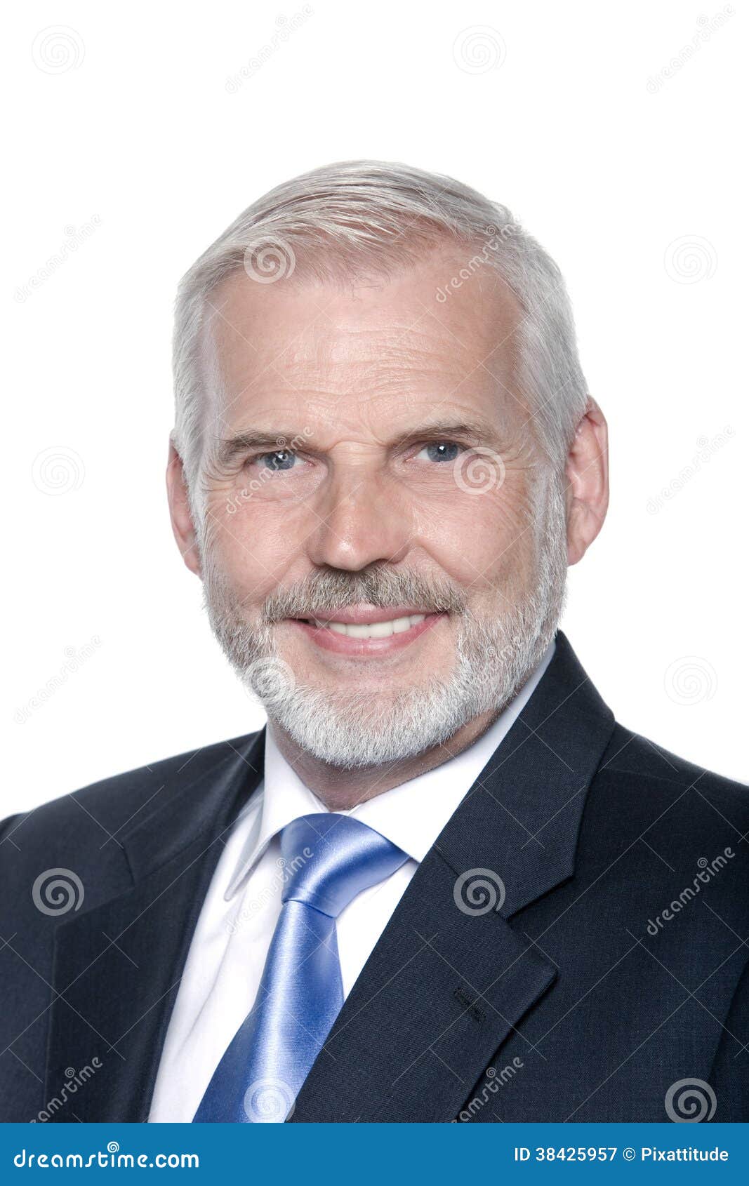 senior businessman portrait toothy smiling