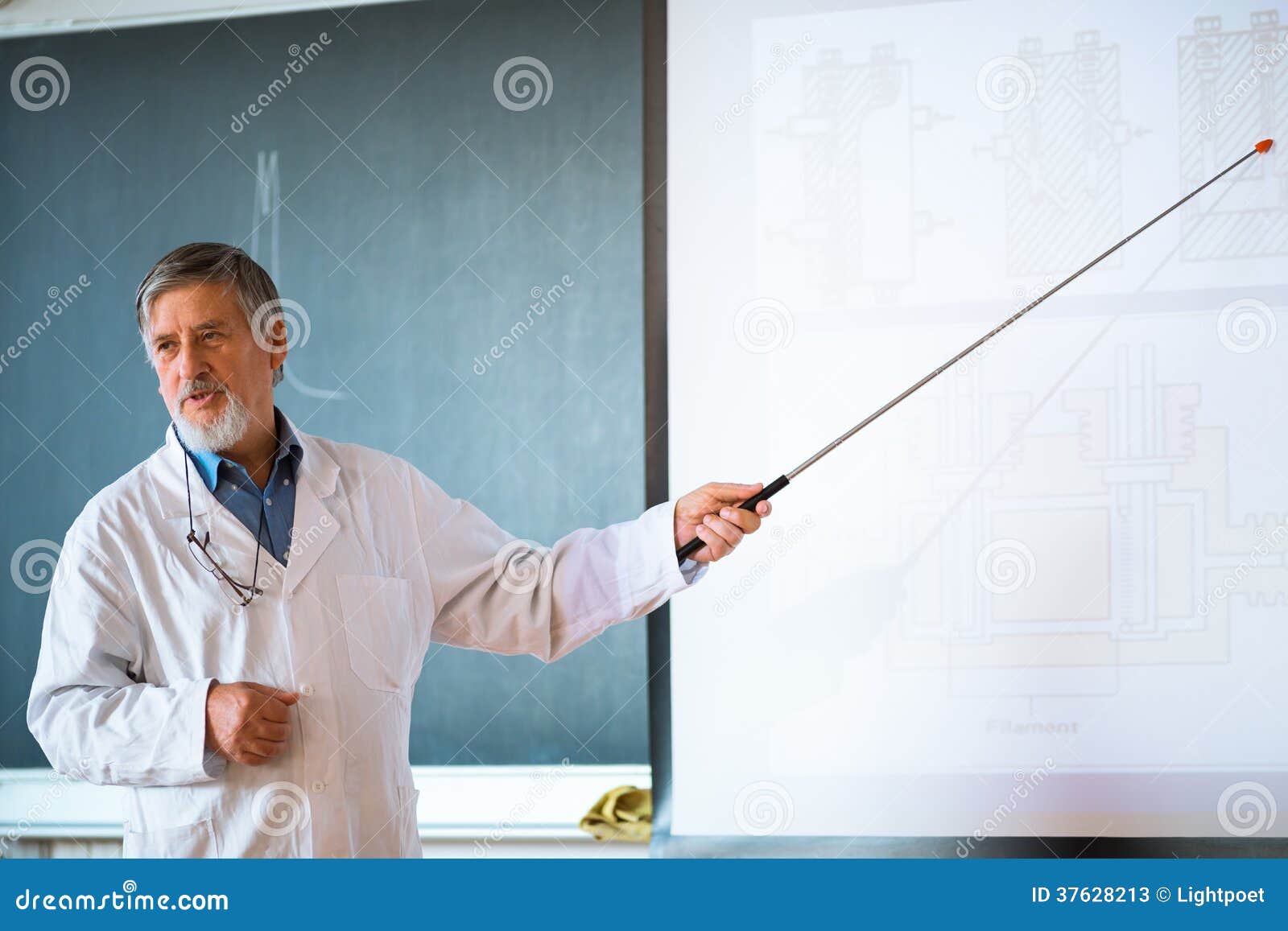 Senior Chemistry Professor Giving a Lecture Stock Image Image of male