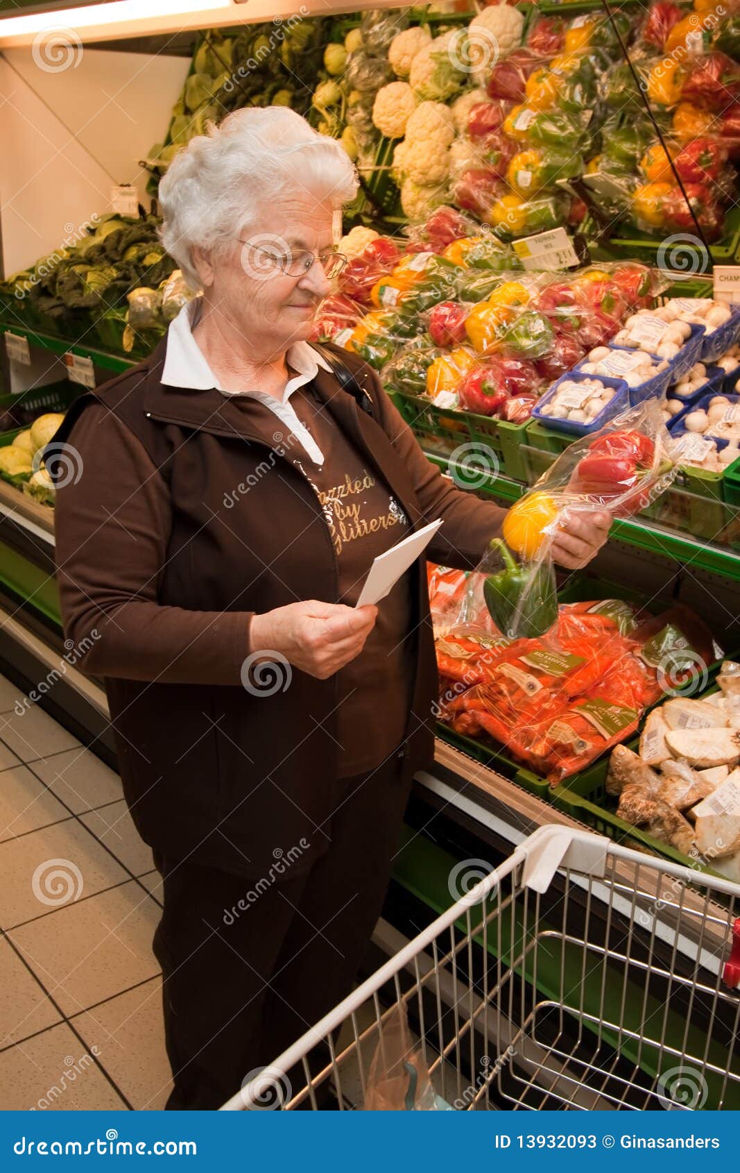 senior citizen when shopping for food