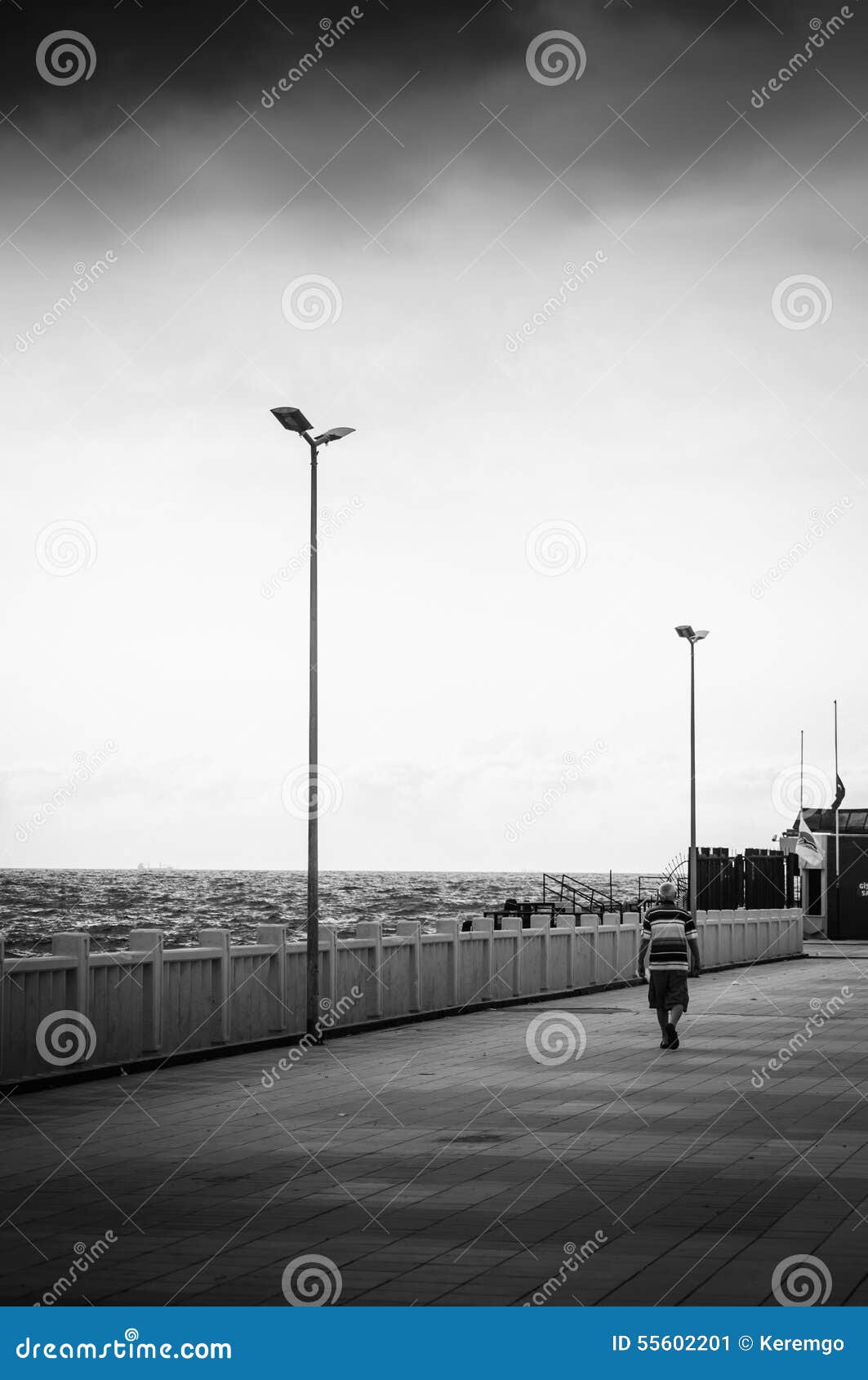 Senior Citizen Walking on the Seaside Editorial Photo - Image of ...