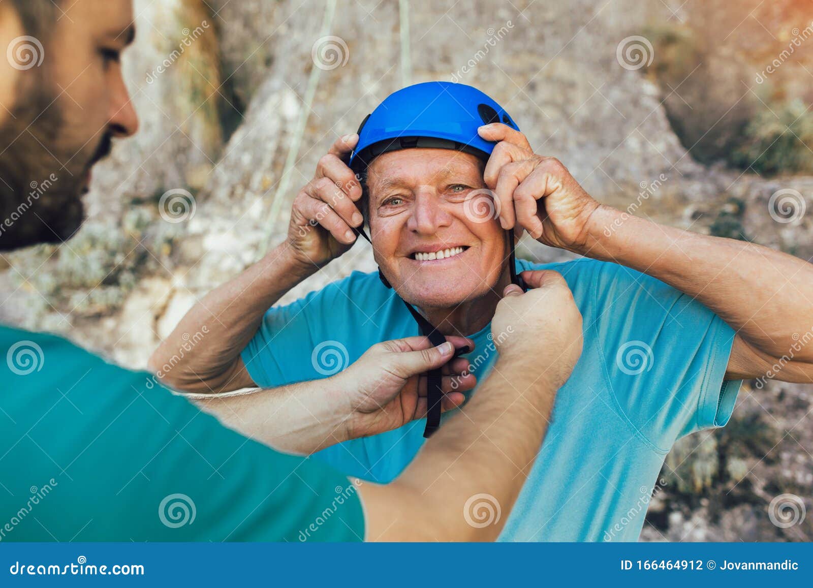 Senior Climber with Climbing Equipment Stock Photo Image of climbing