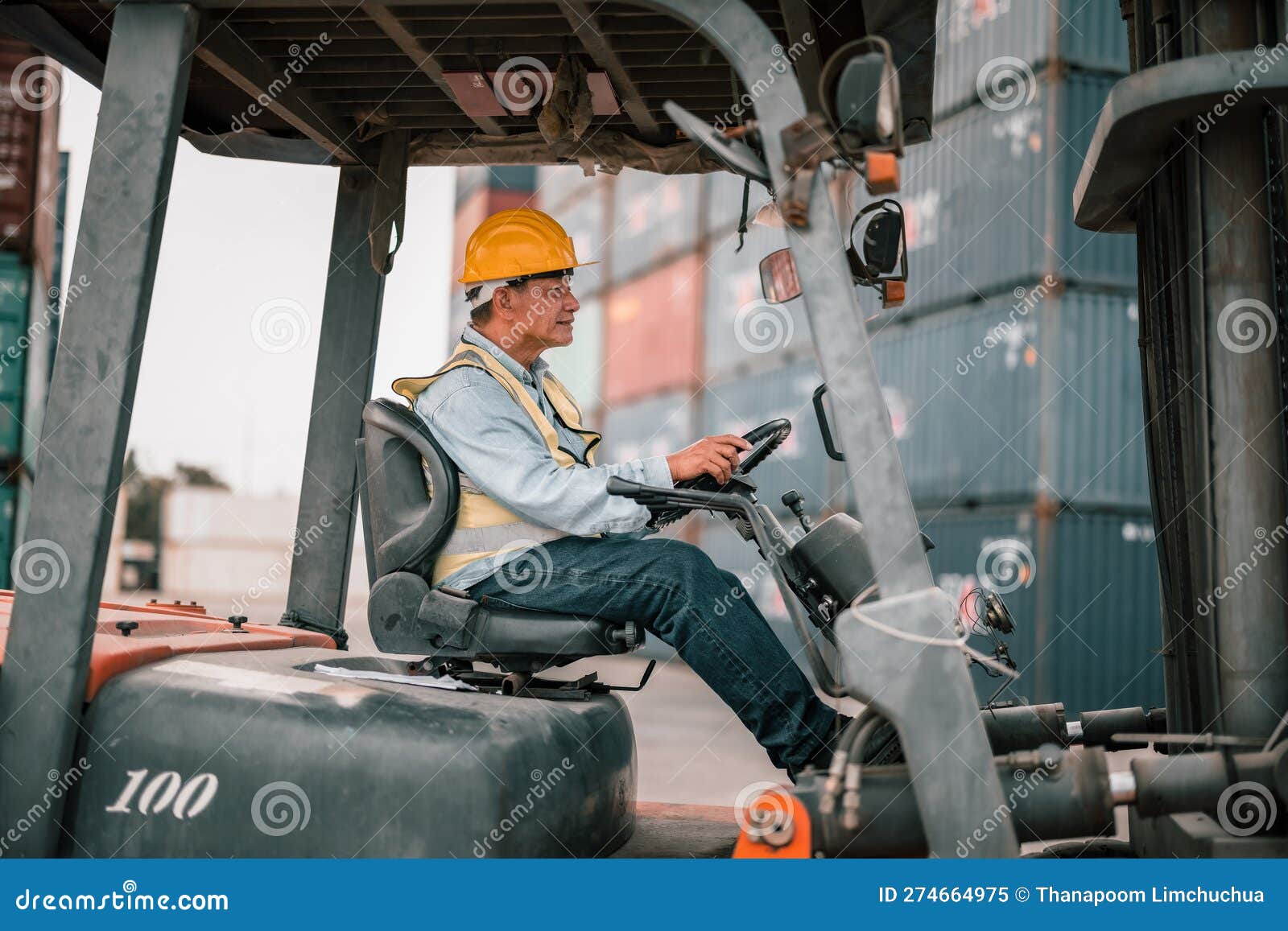 senior container controllers navigate and drive folklift to transfer, deliver and drop-off merchandise. an equitable work