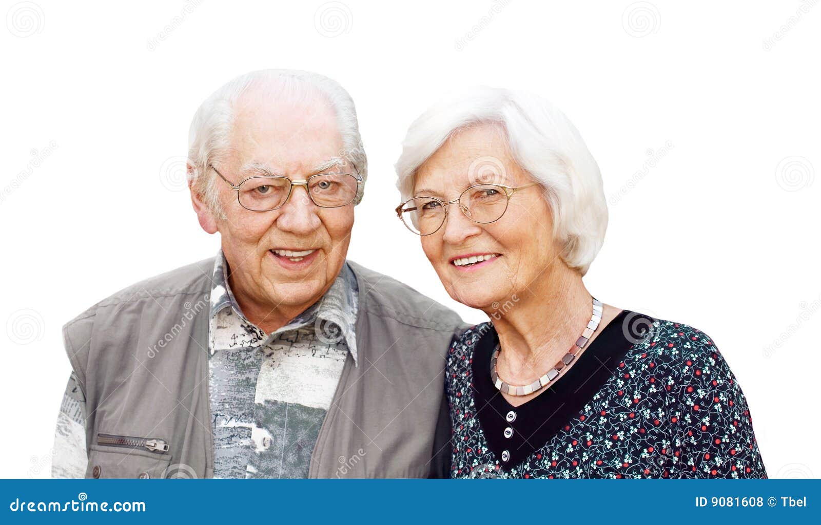 senior couple with eyeglasses