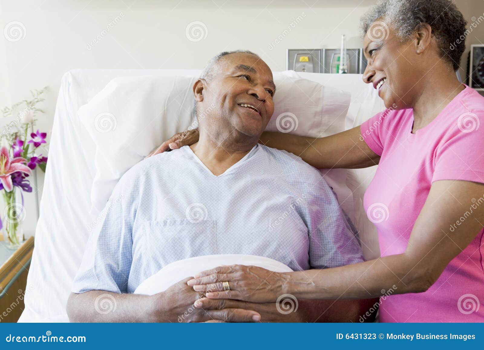 Senior Couple In Hospital Room Stock Image Image of senior, lying 6431323