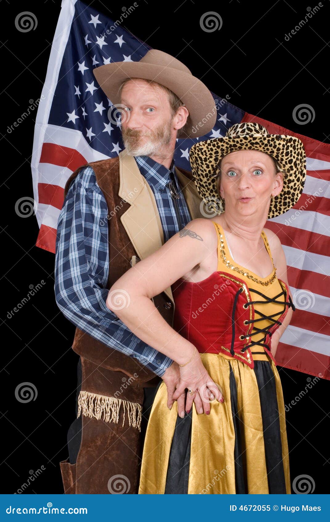 Senior cowboy couple stock image. Image of july, american 4672055