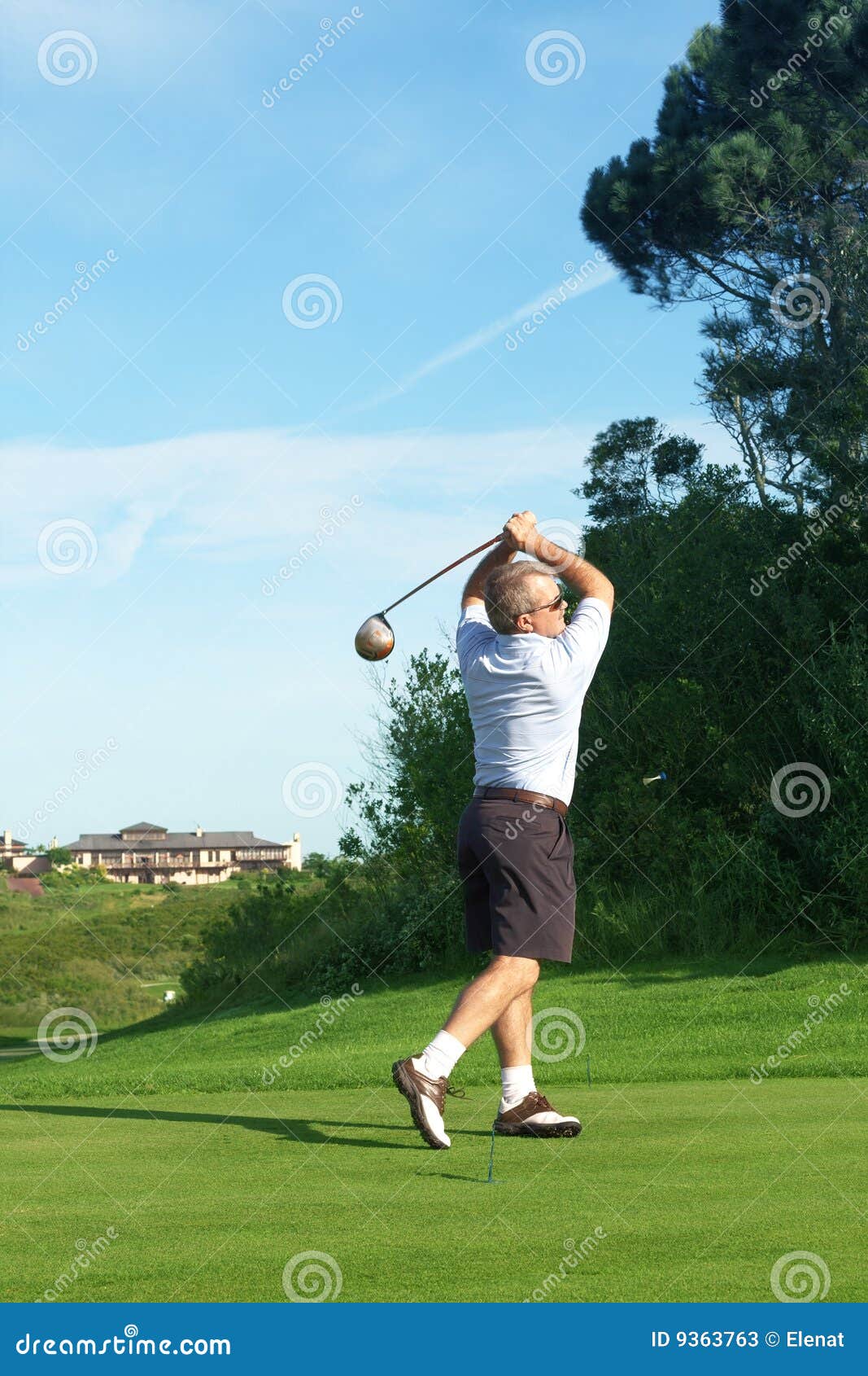 Senior Golfer Playing Golf Stock Photos - Image: 9363763