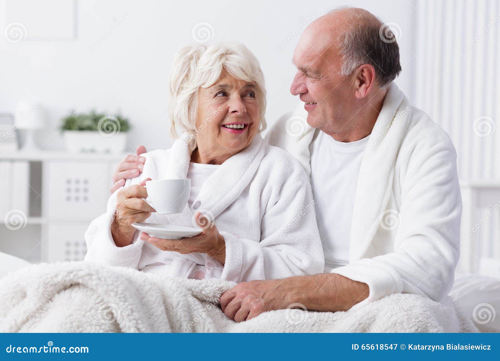 Senior Lovers In Bedroom Stock Photo Image 65618593