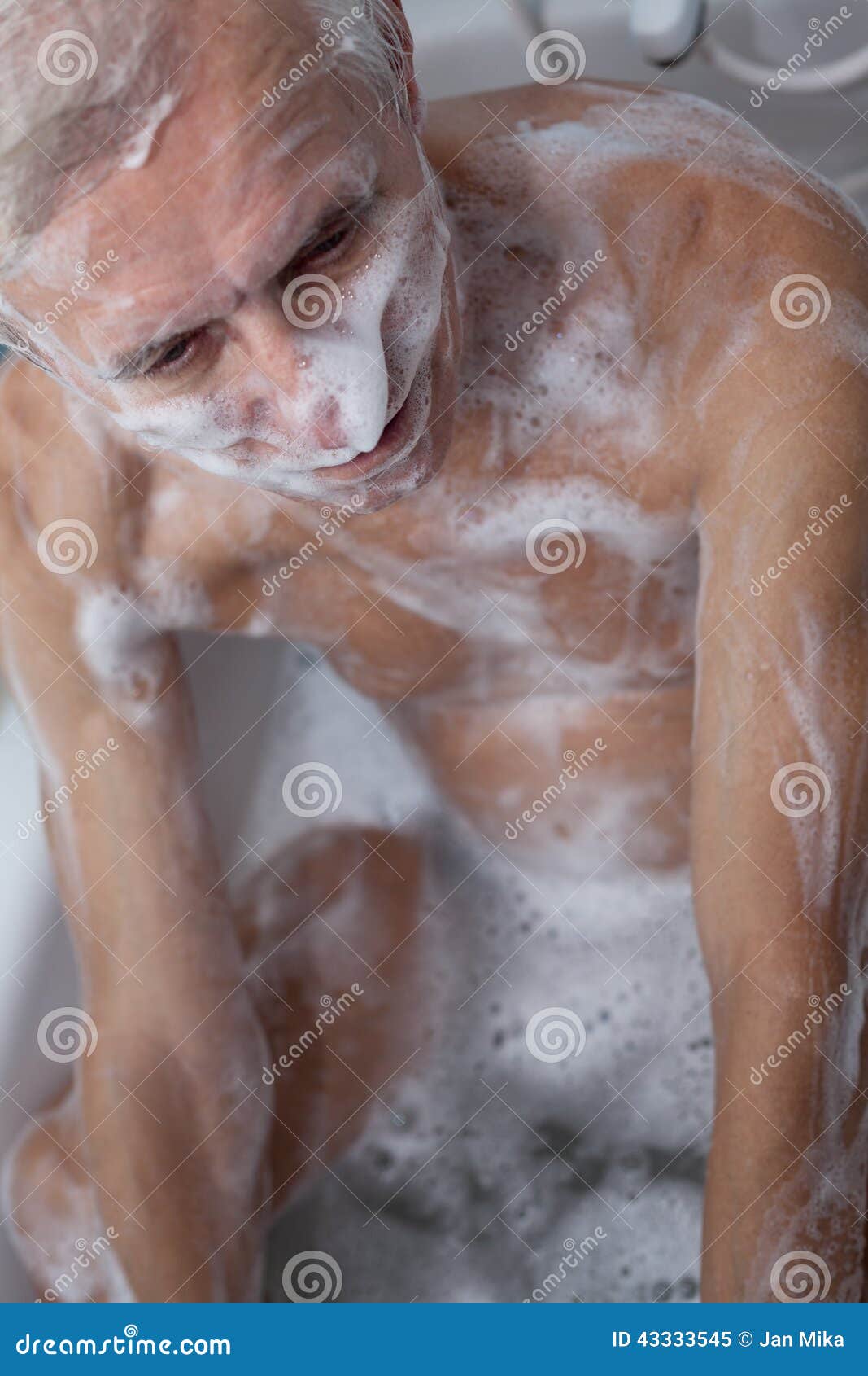 Senior Man Bathing Stock Photo - Image: 43333545