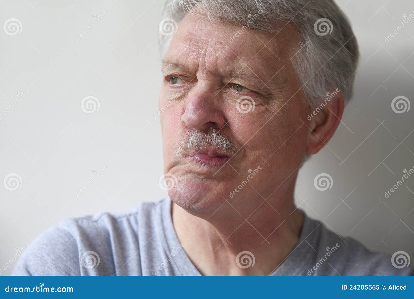 Senior Man Distorts His Mouth Stock Image - Image of senior, scowl ...
