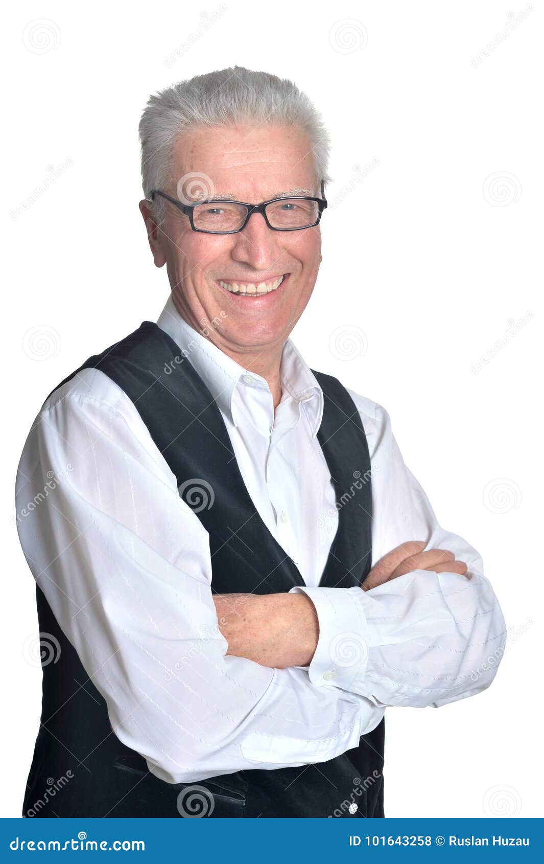 Senior Man in Eyeglasses Posing Stock Photo Image of adult, senior