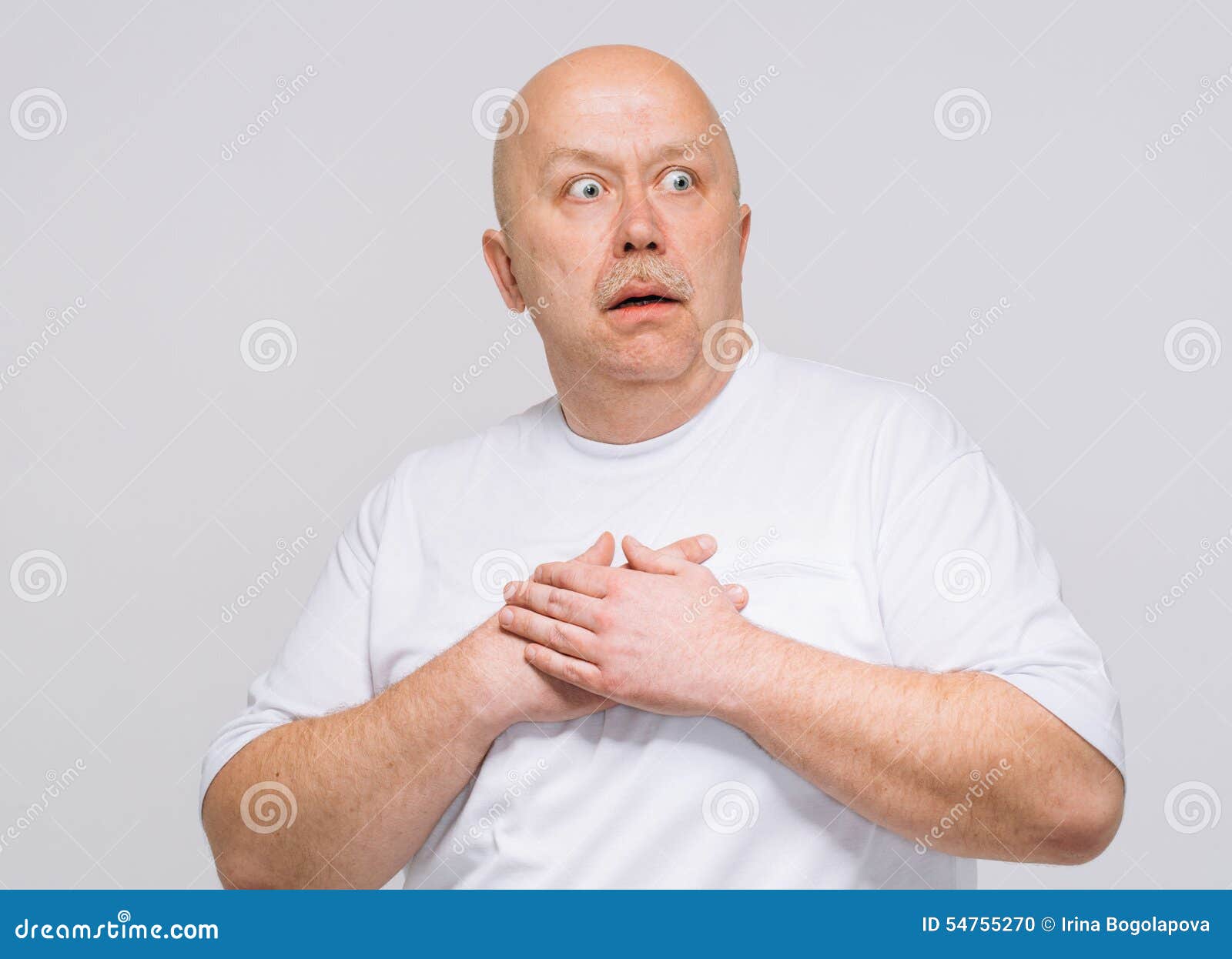 Guy Having Heart Attack Stock Photo