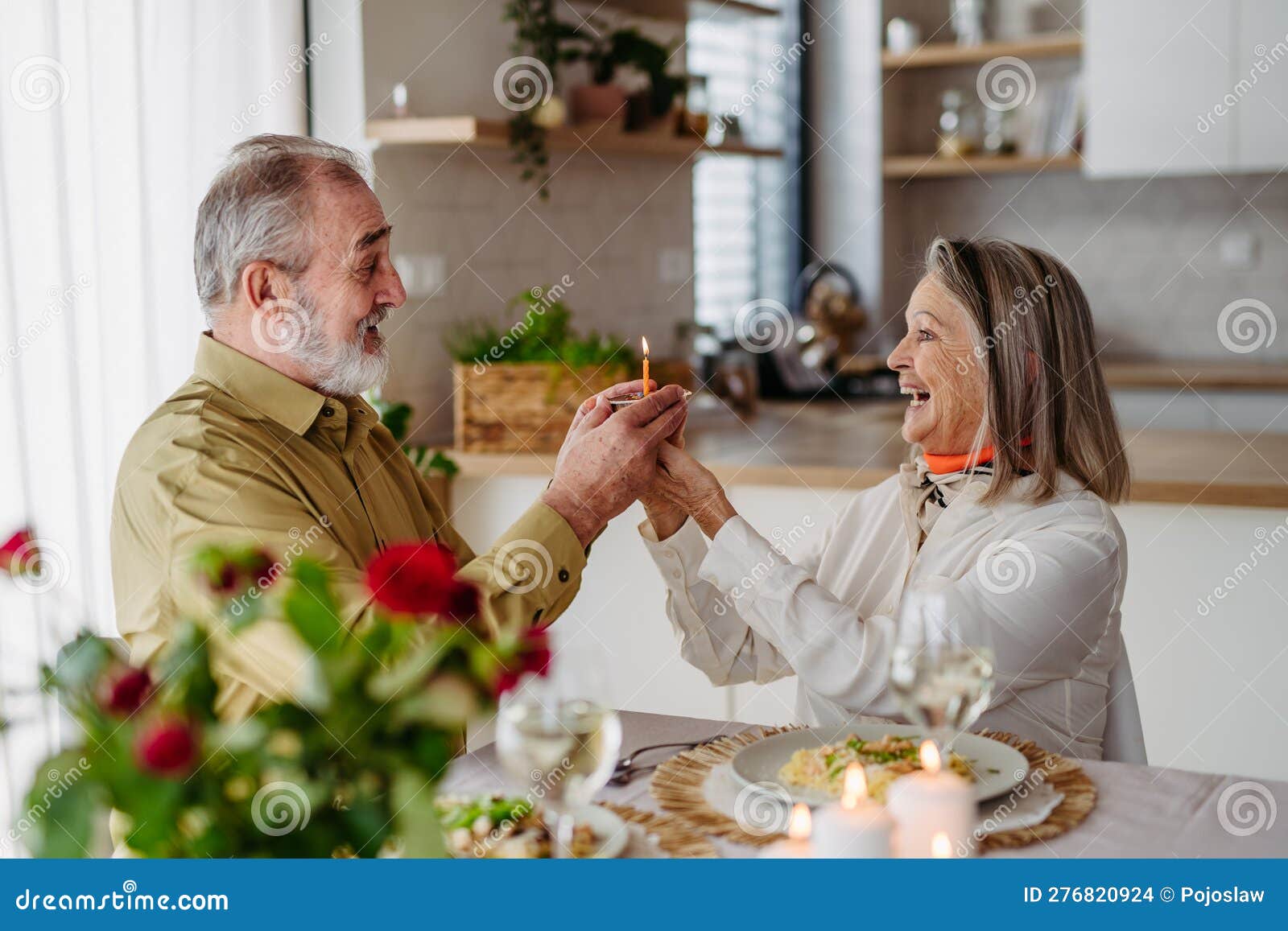 Senior Man With His Wife Celebrating Anniversary Stock Photo Image Senior Man With His Wife Celebrating Anniversary Stock Photo Image