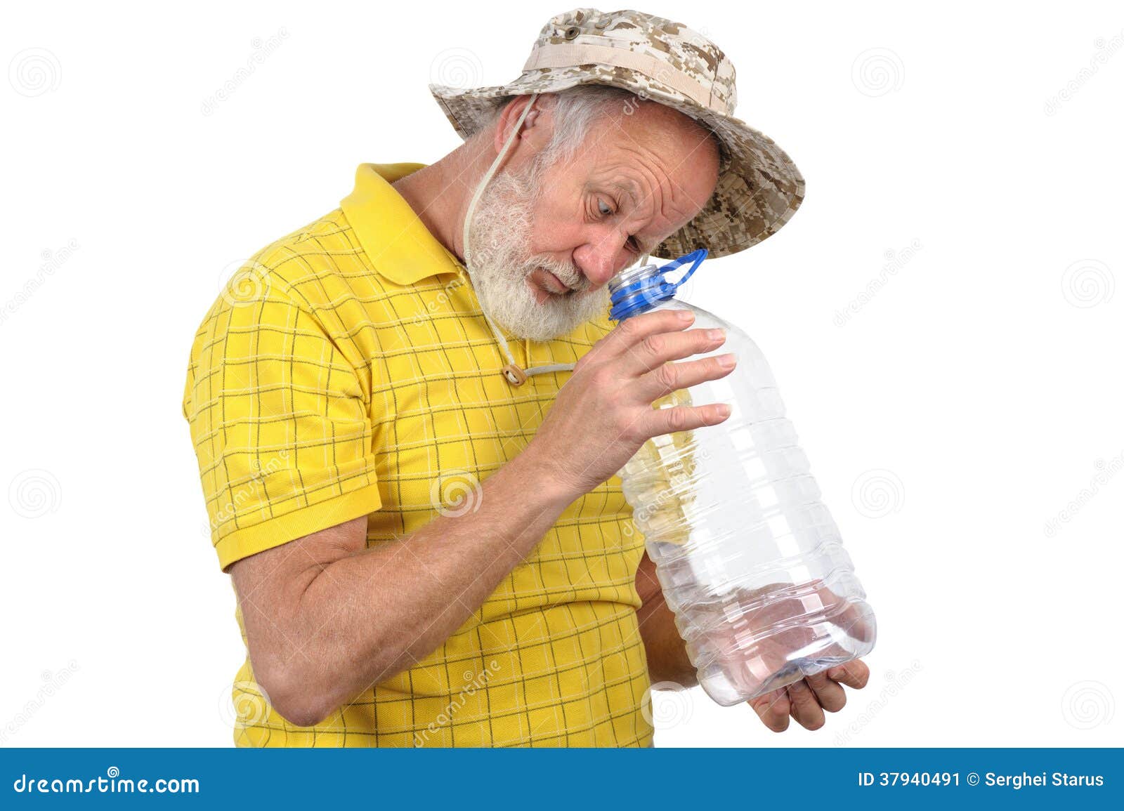 Portrait Of Senior Man Holding Bottle Of Water. Stock Photo, Picture and  Royalty Free Image. Image 46730788.
