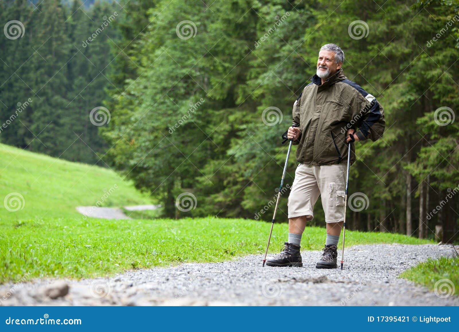 Man walking out door