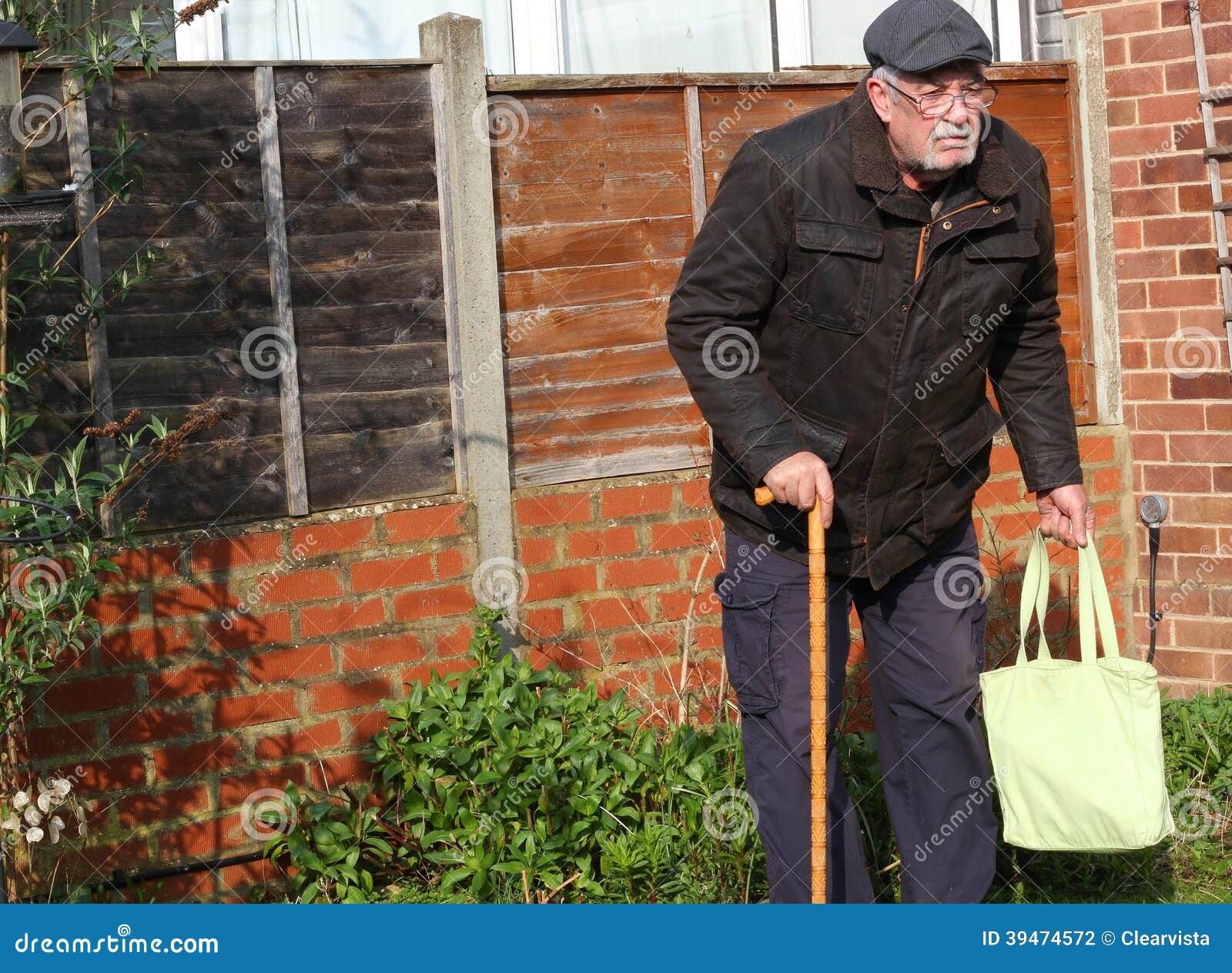 Senior Man with a Shopping Bag. Stock Photo - Image of senior, elderly ...