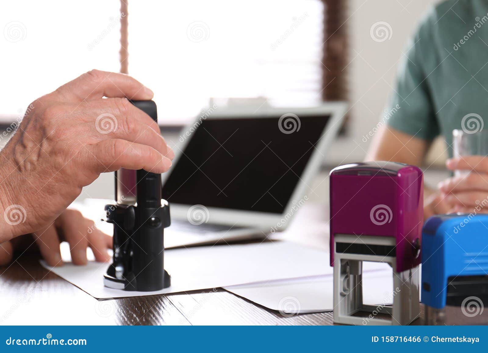 Senior Notary Working with Clients in Office Stock Photo Image of