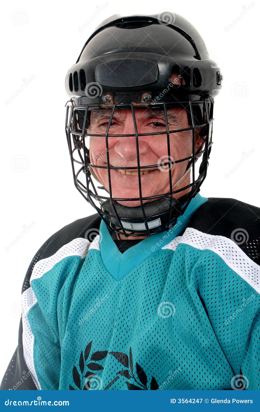 Senior Playing Ice Hockey stock image. Image of protective 3564247