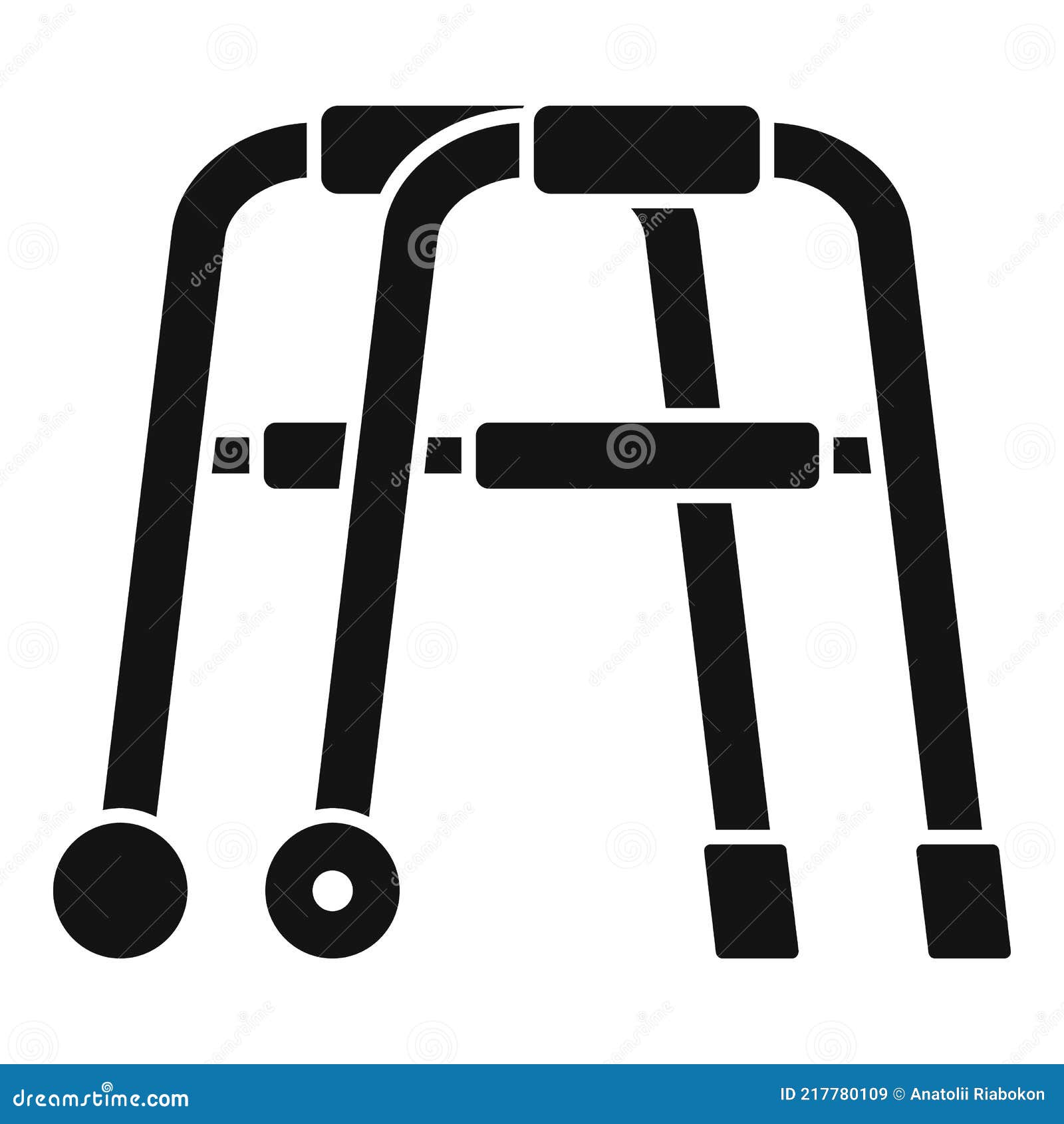 Senior Walker Icon, Simple Style Stock Vector - Illustration of elderly