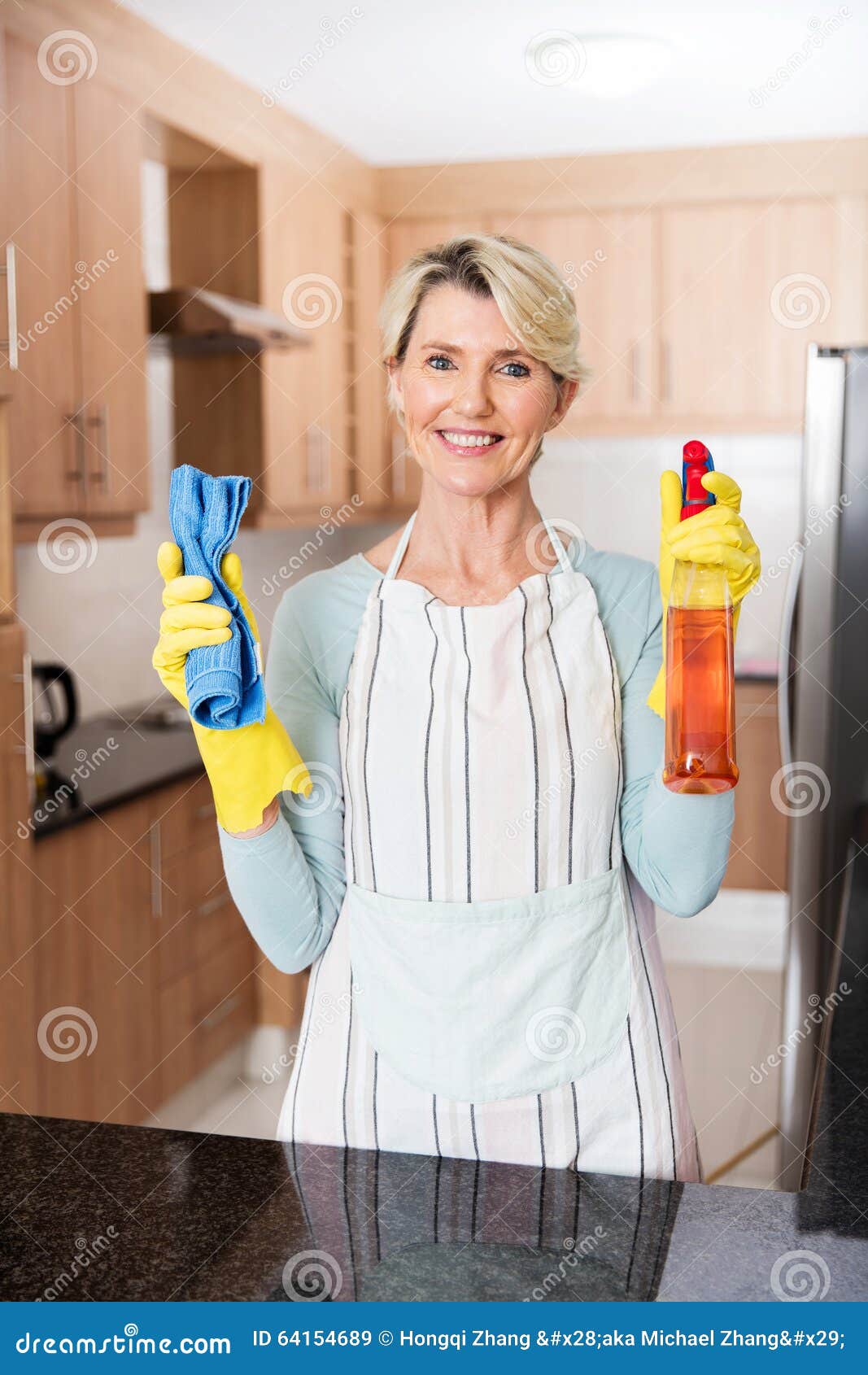 Senior Woman Doing Housework Stock Image Image of casual, house 64154689