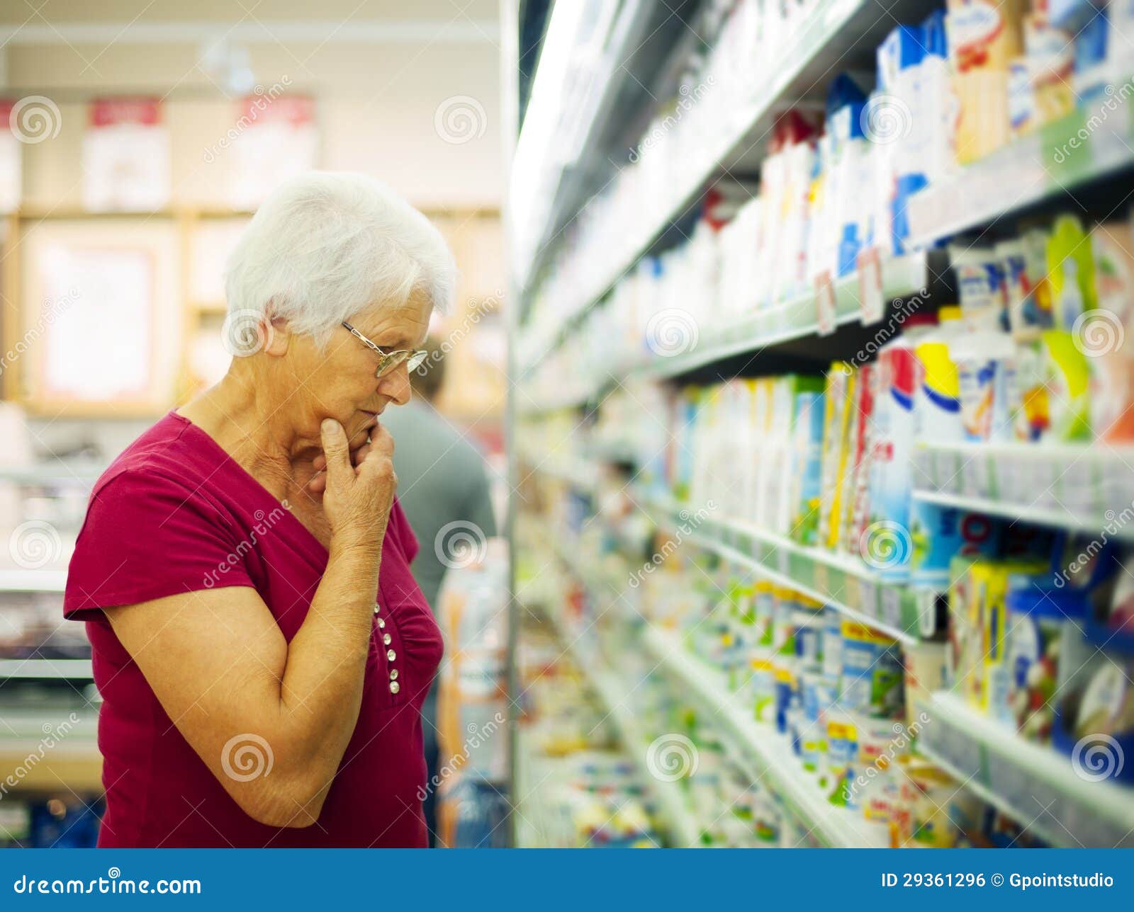 Senior Woman in Groceries Store Stock Photo Image of ingredient, enjoyment 29361296