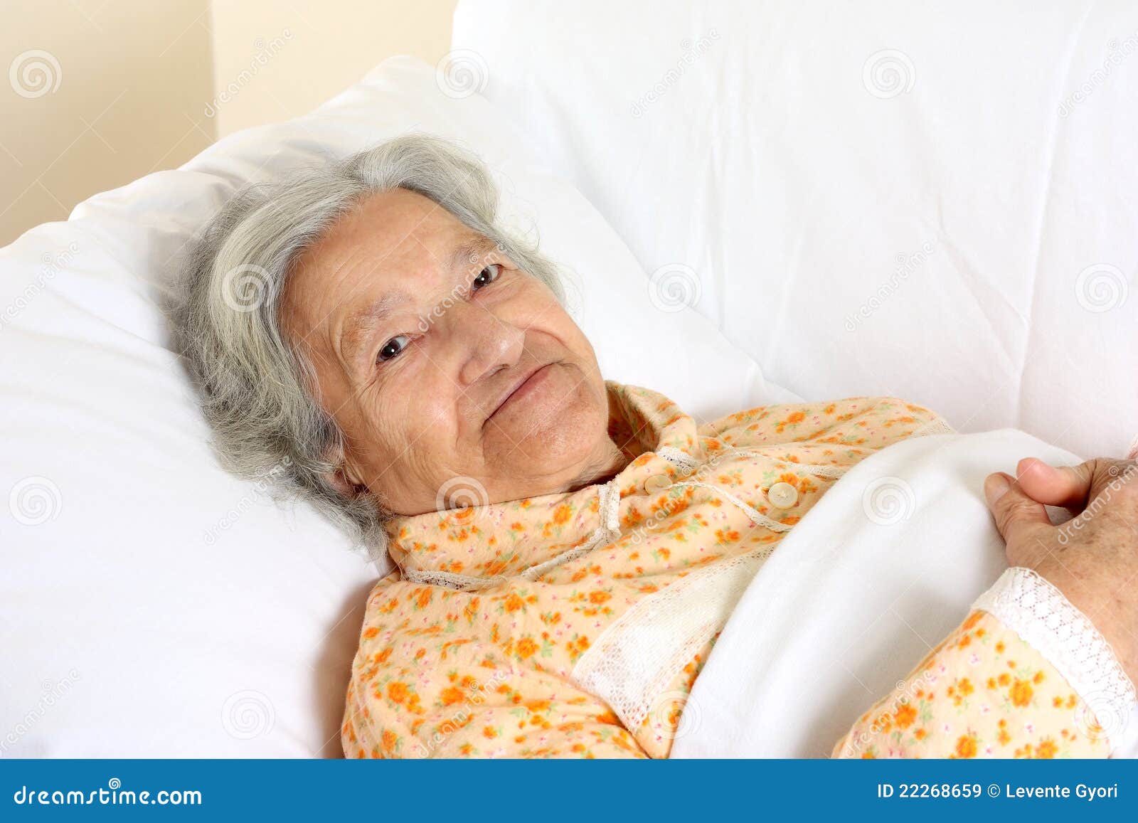 Senior Woman In The Hospital Bed Stock Image Image 22268659