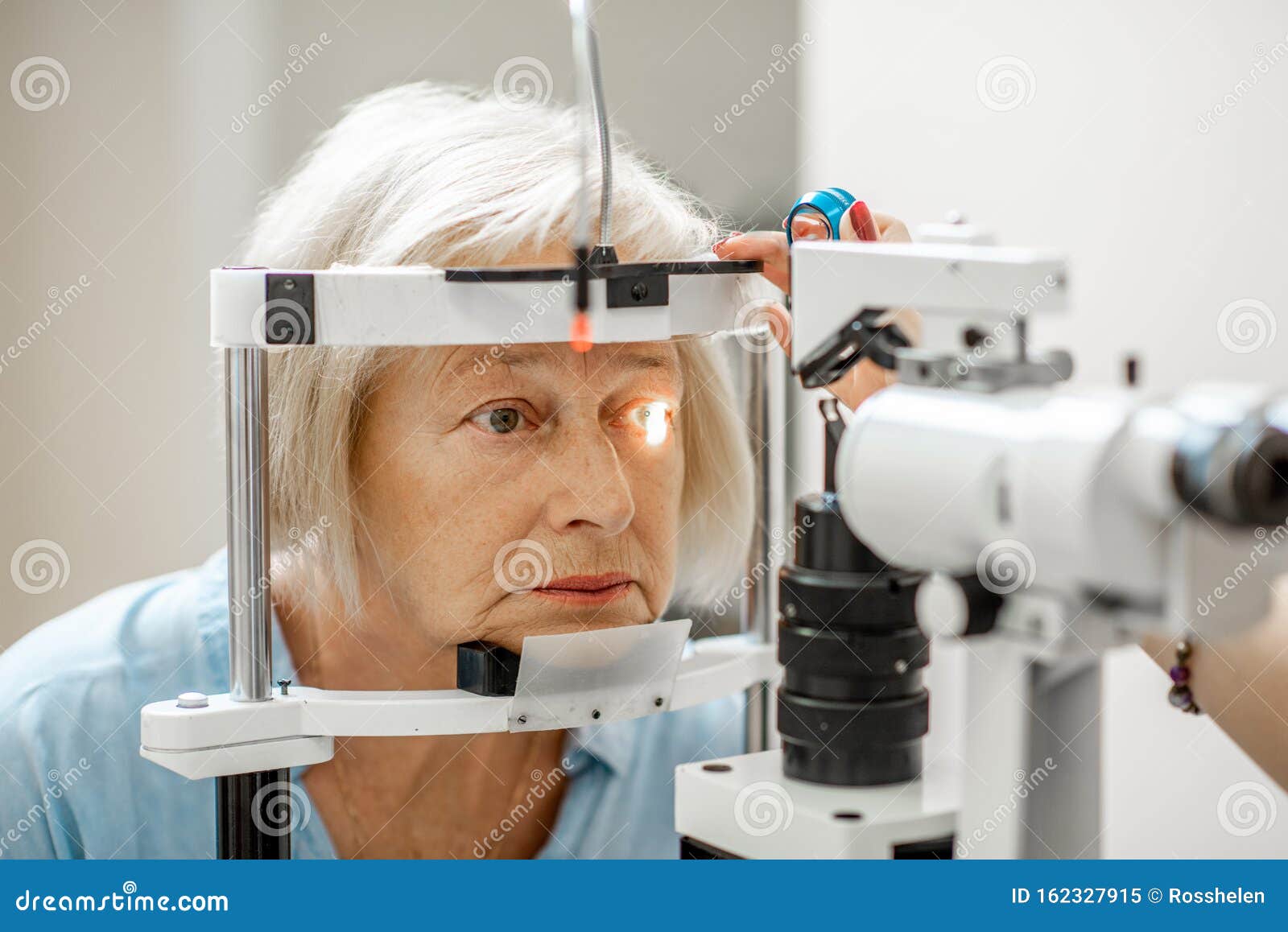 senior woman during a medical eye examination