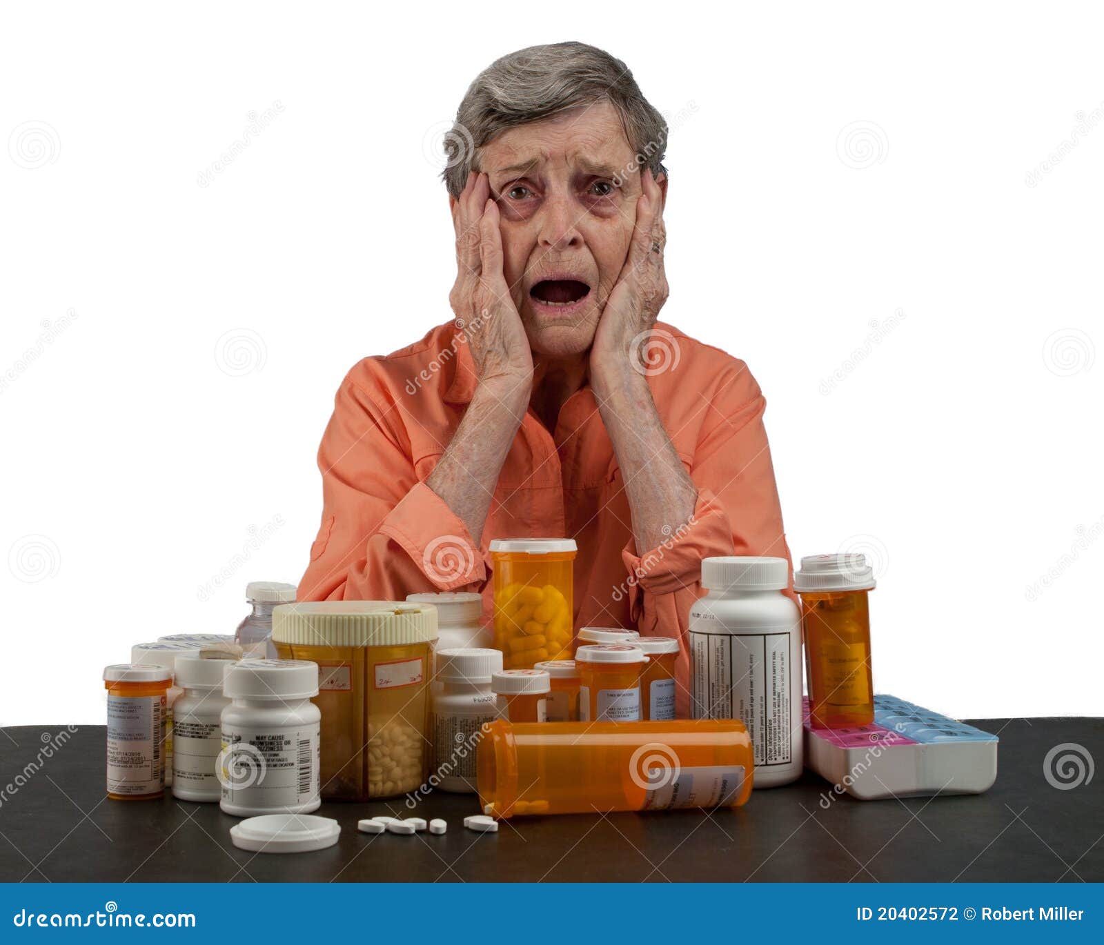 Senior Woman with Medications Stock Photo Image of health, drug 20402572