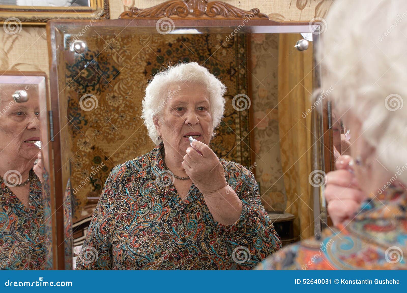Senior Don't Put On That Lipstick Senior Woman Puts on Lipstick Stock Image - Image of woman, mature