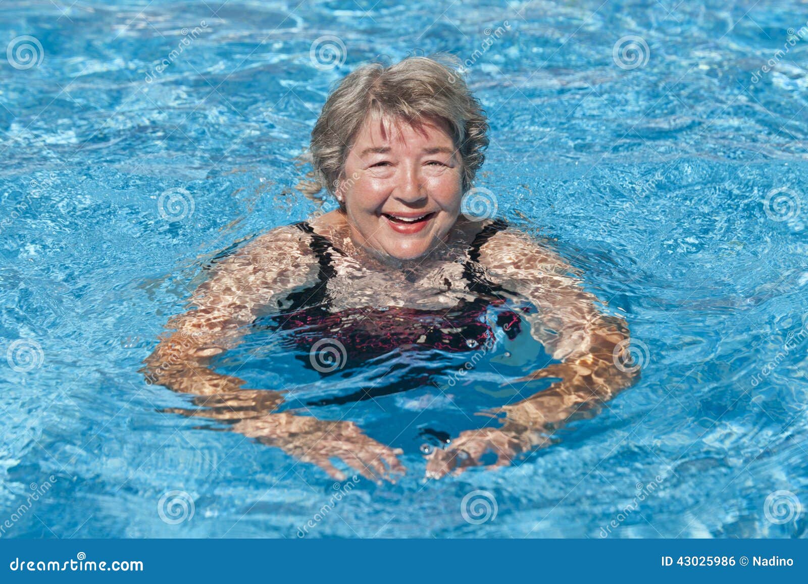 Senior Woman Swimming stock photo. Image of adult, color - 43025986