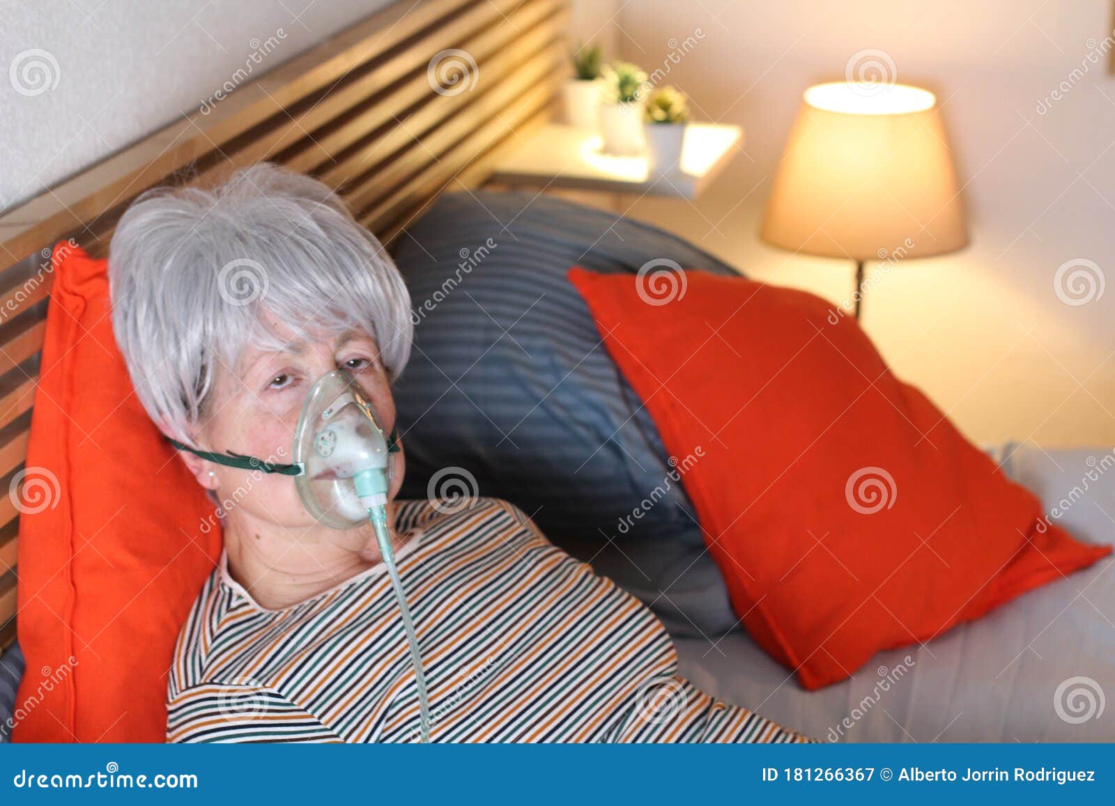 Senior Woman Using Oxygen Mask Stock Image Image of asthma, health
