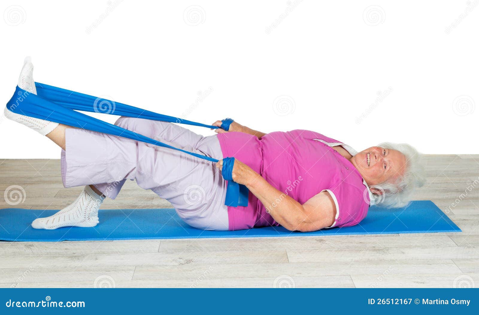 senior woman with vitality exercising