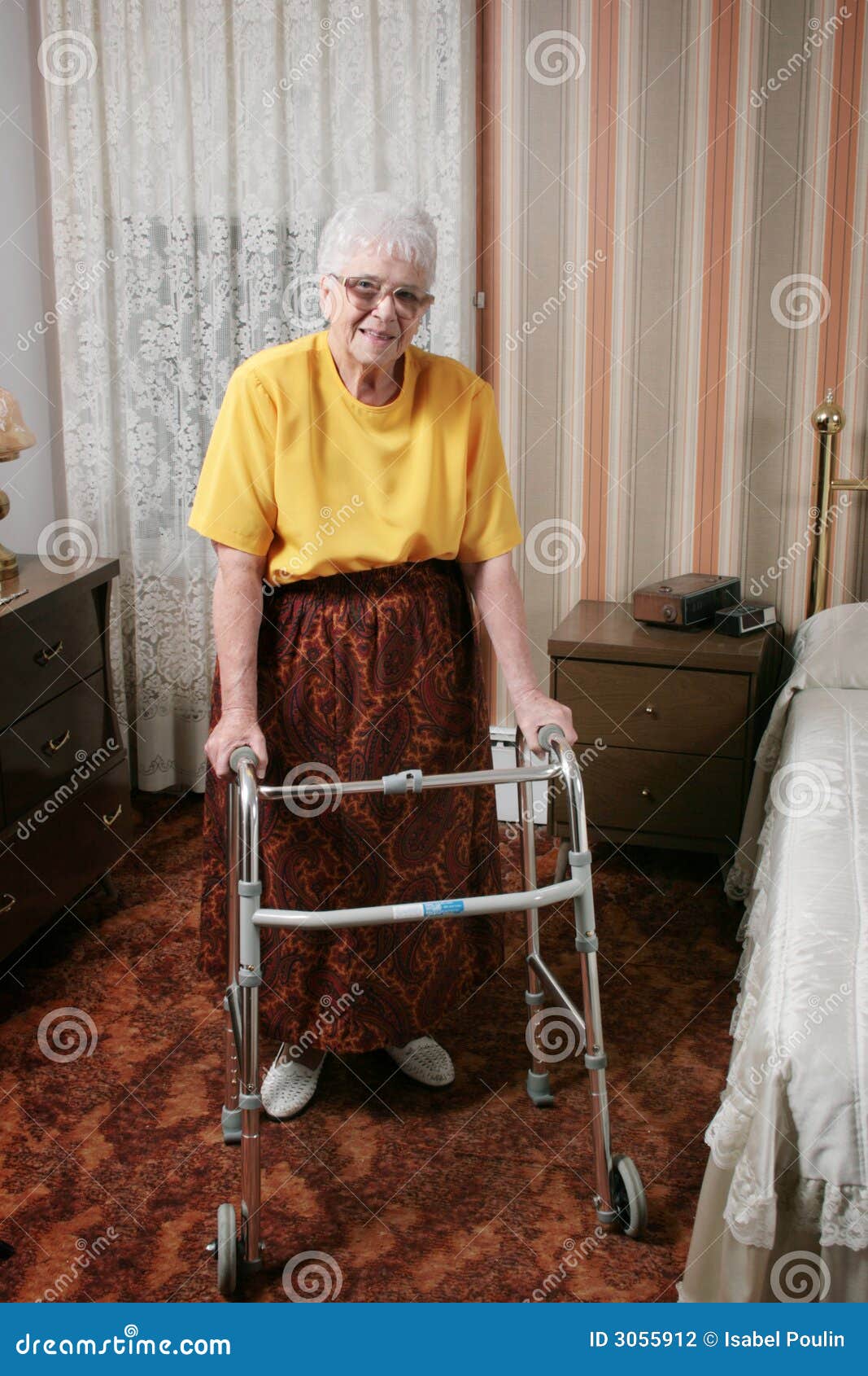 Senior Woman And Walker Stock Photography Image 3055912
