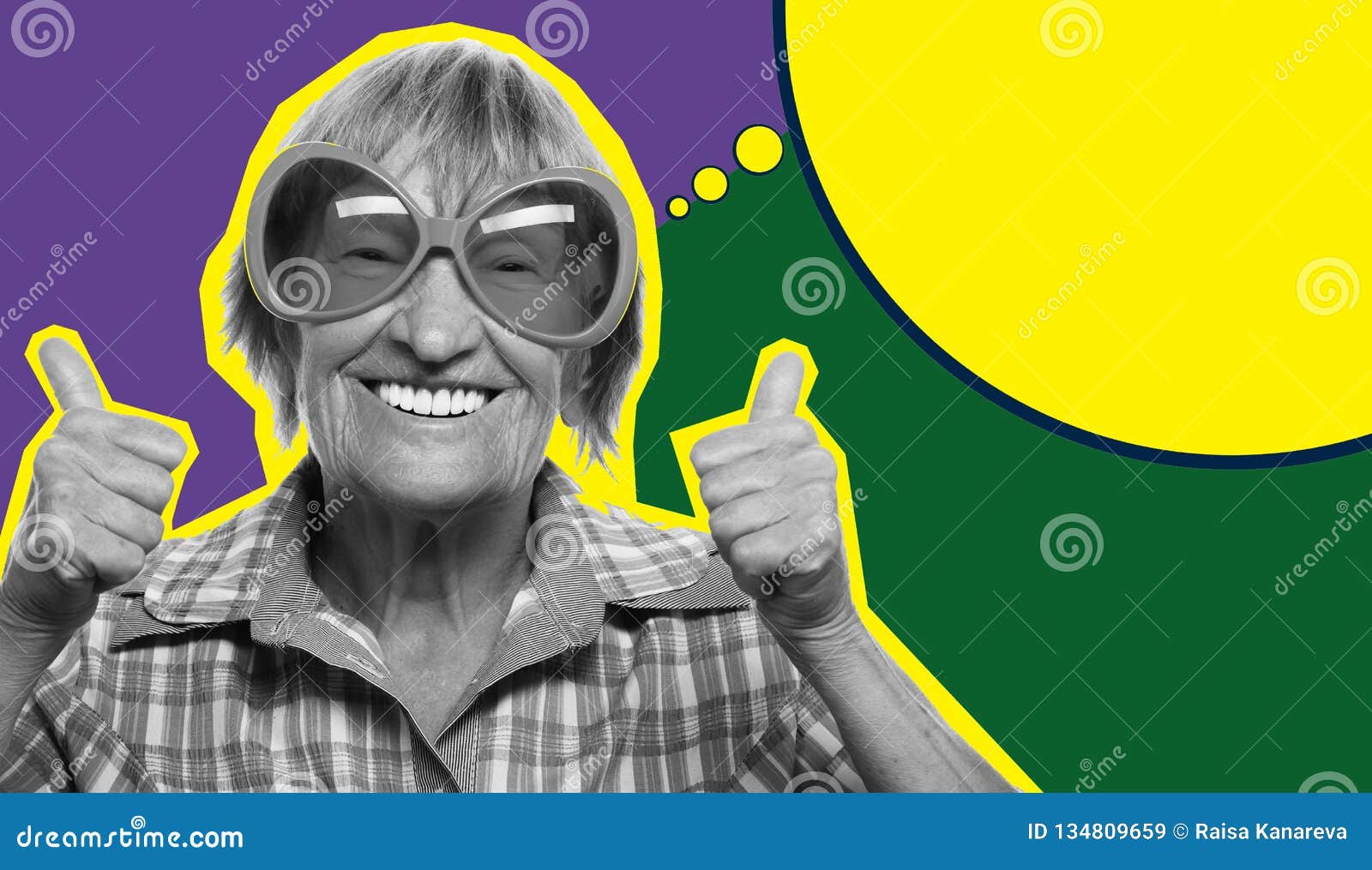 Senior Woman Wearing Big Sunglasses Stock Image - Image of background ...