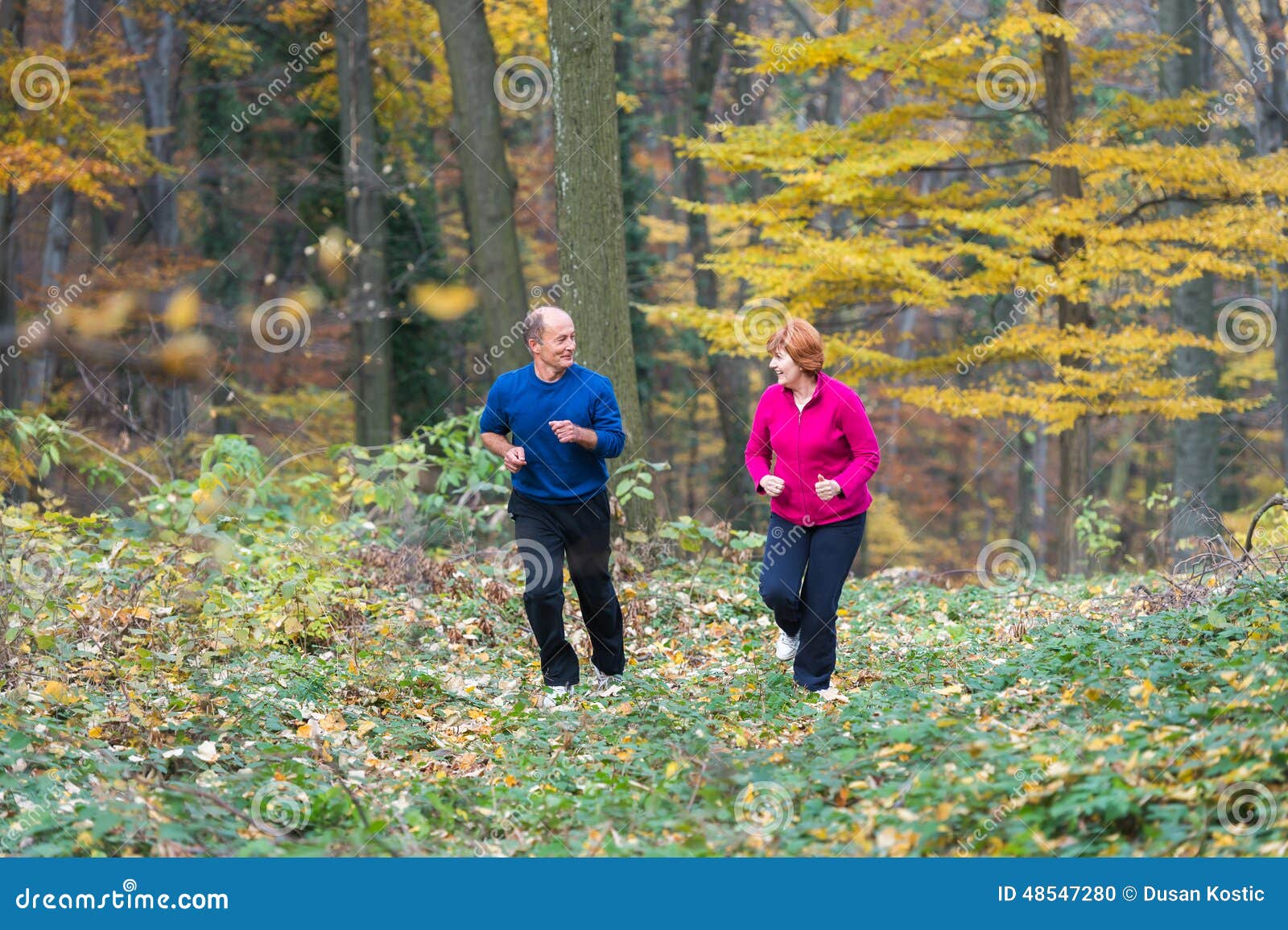 Seniors couple jogging stock photo. Image of pursuit - 48547280