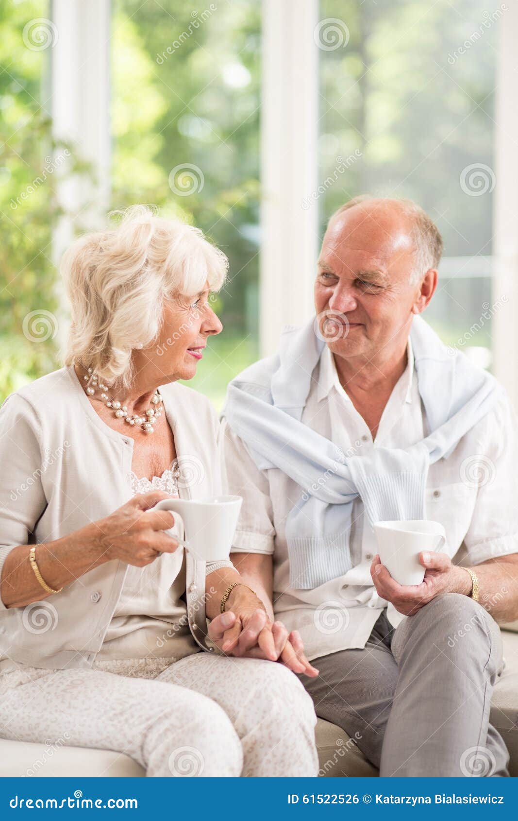 Seniors drinking coffee stock photo. Image of drinking 61522526