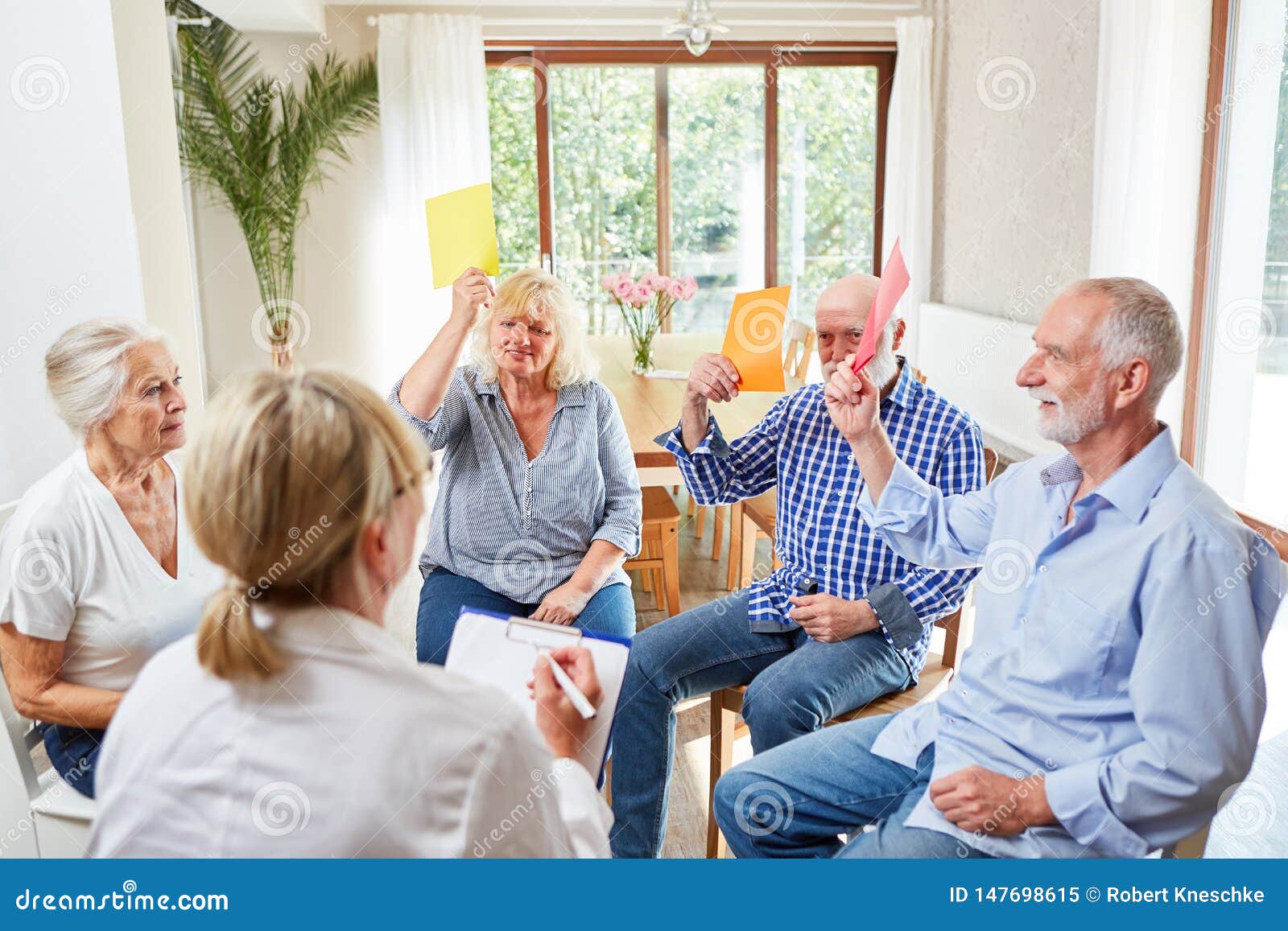 Seniors in a Group Therapy Stock Image Image of clinic, pensioner 147698615