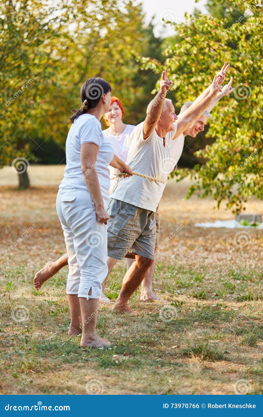 Seniors Running on a Competition in the Park Stock Photo Image of finger, rope 73970766