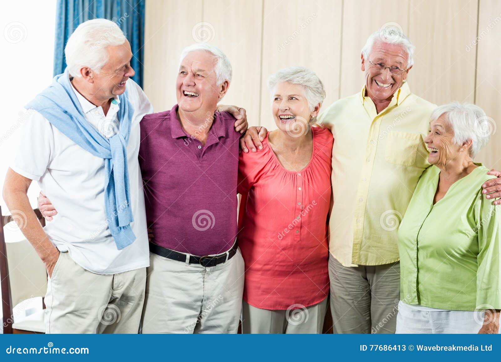 Seniors standing together stock image. Image of adult 77686413