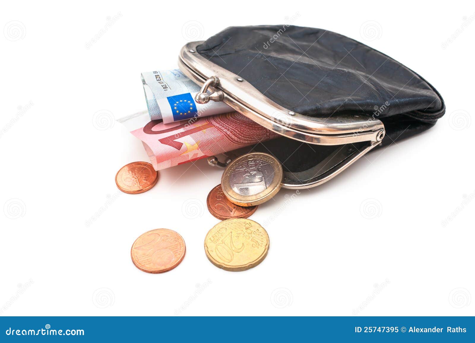 Seniors Wallet With Euro Currency Stock Image - Image of euro, object: 25747395