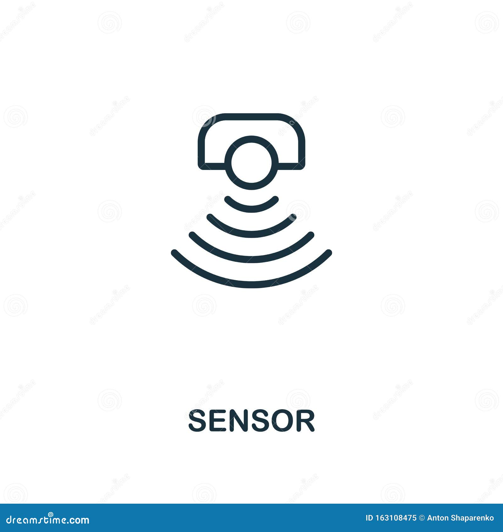Sensor Icon Outline Style Thin Line Creative Sensor Icon For Logo Graphic Design And More Stock Illustration Illustration Of Sign Control