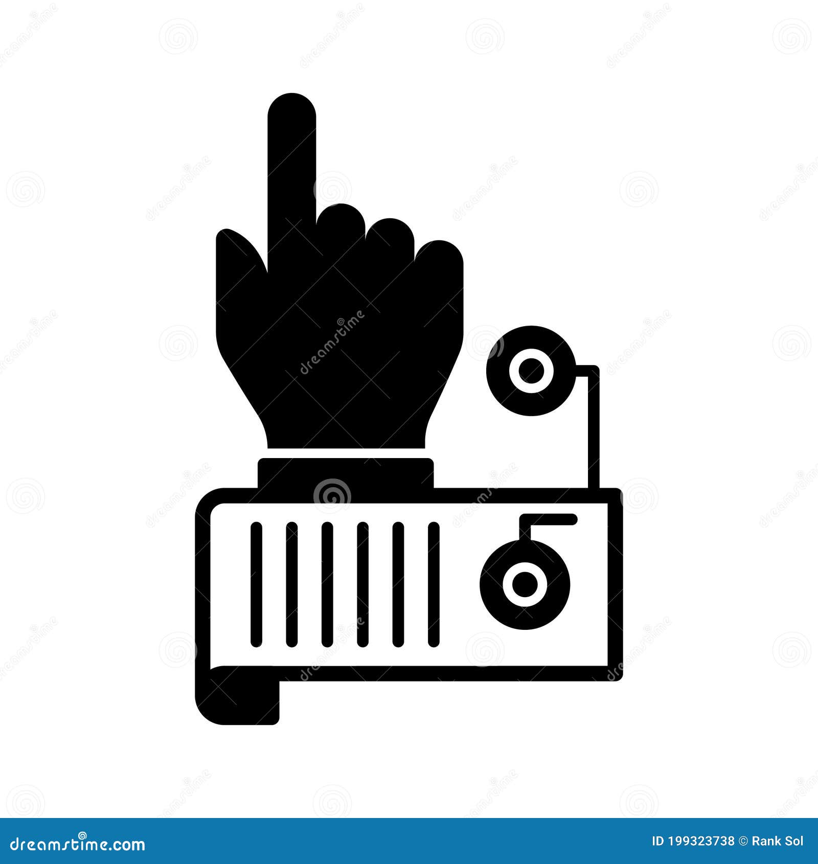 sensor touch glyph  icon which can easily modify or edit