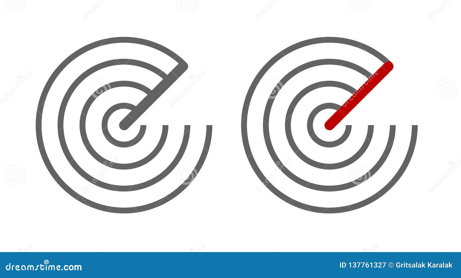 sensor and waves signal icon  / sonar radar