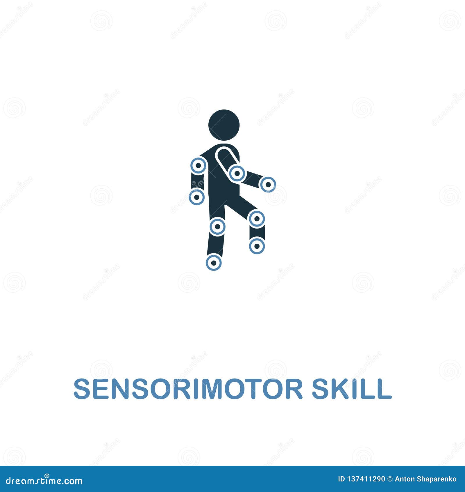 sensorimotor skill icon in two colors . premium style from artificial intelligence icon collection. ui and ux